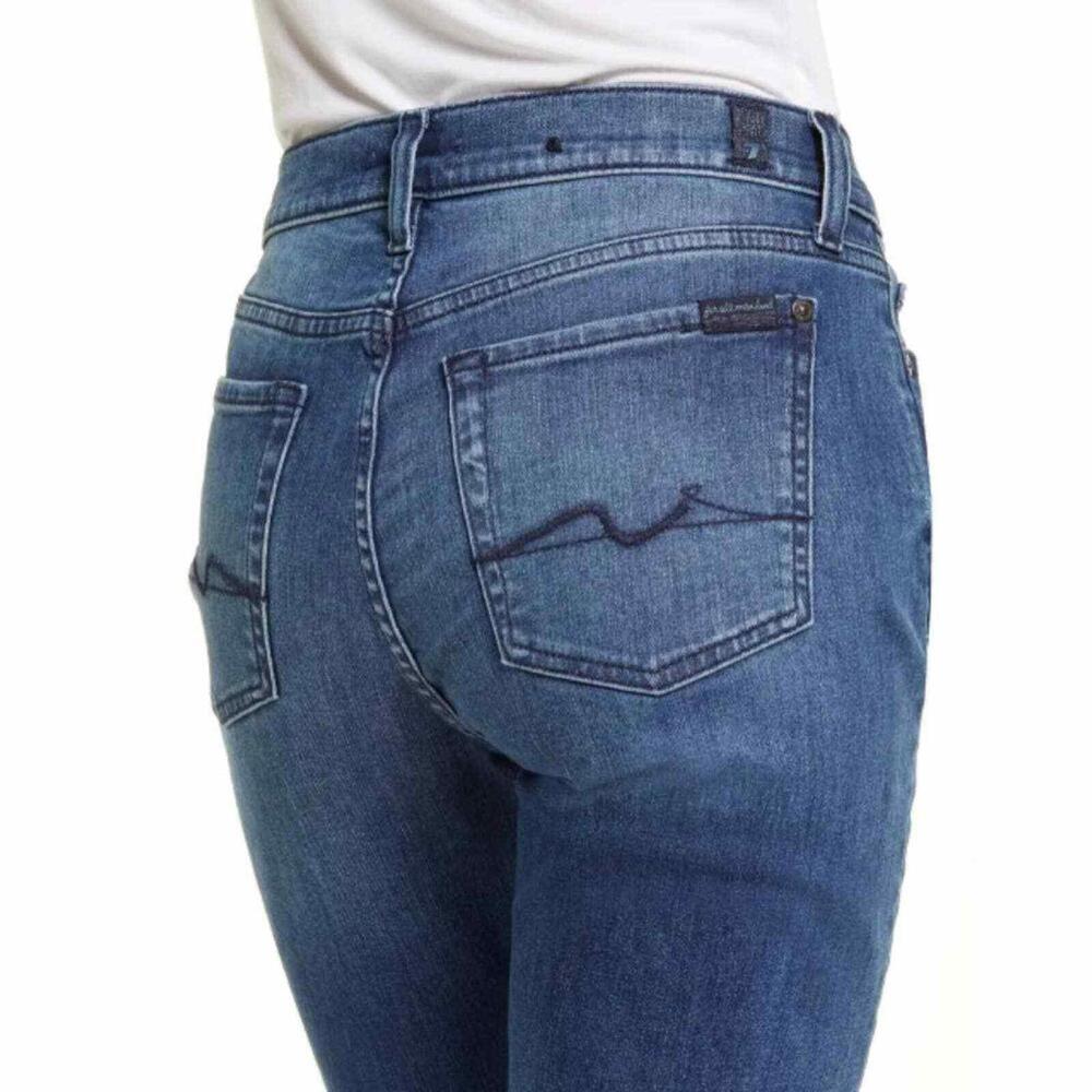 NWT Josefina High Waist Distressed Release Hem Jeans 7 FOR ALL MANKIND 34